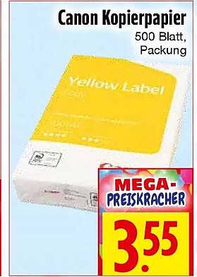 Canon Kopierpapier 500 Blatt, Packung