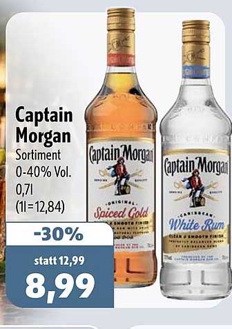 Captain Morgan Sortiment 0-40% Vol. 0,7l (1l=12,84)