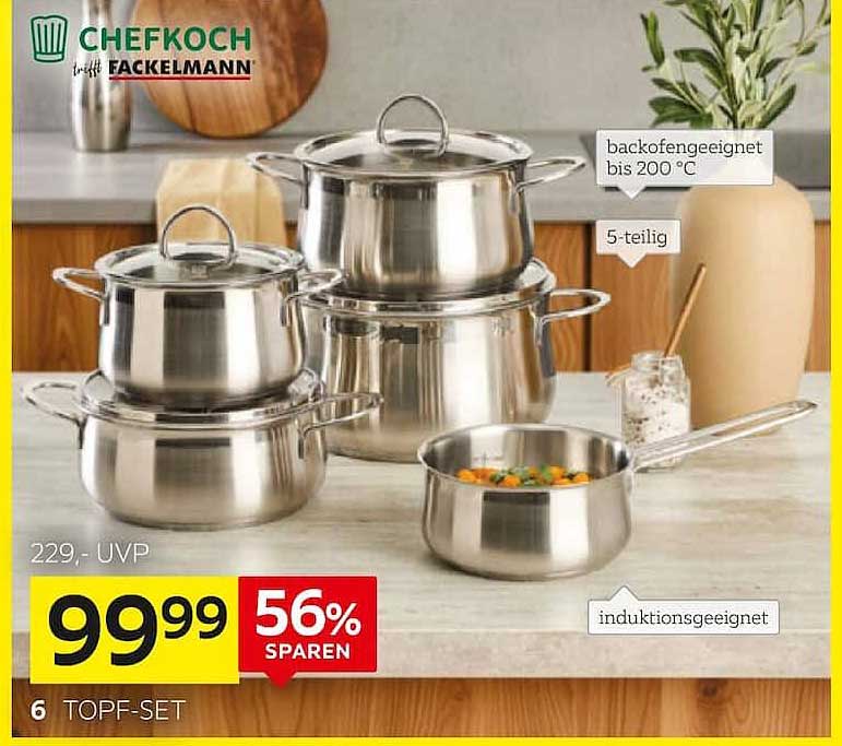CHEFKOCH by FACKELMANN 6 TOPF-SET