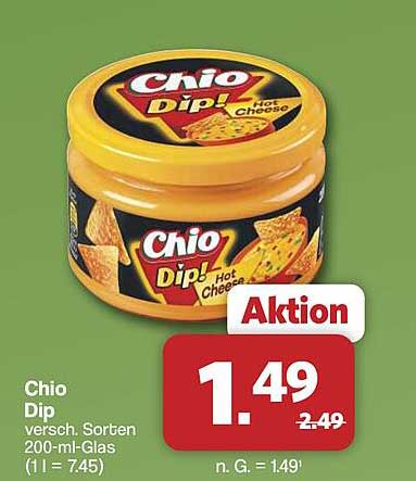 Chio Dip versch. Sorten 200-mL-Glas