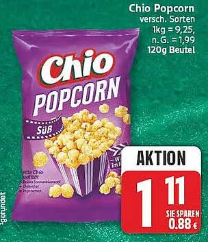 Chio Popcorn versch. Sorten 120g Beutel