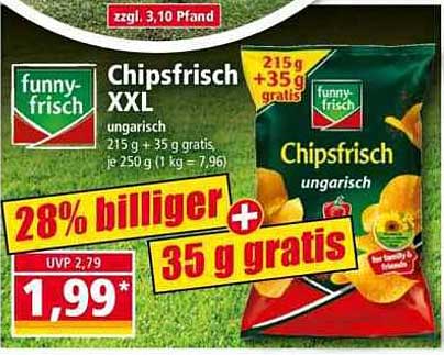 Chipfrisch XXL ungarisch 215 g + 35 g gratis je 250 g