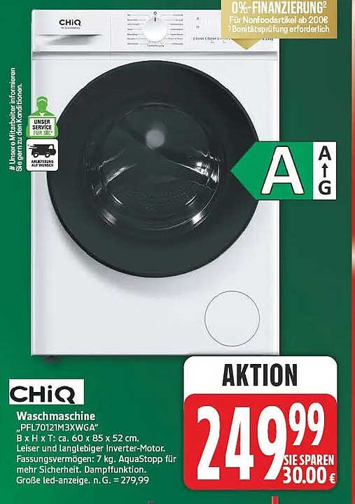 CHiQ Waschmaschine „PFL7012M3XWGA“