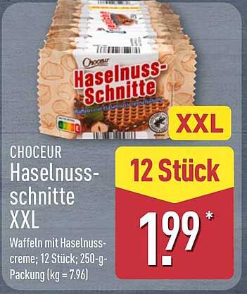 Chocur Haselnuss-Schnitte XXL