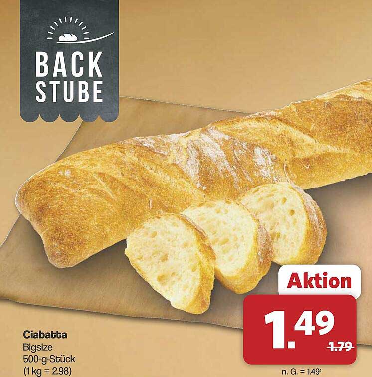 Ciabatta Bigsize 500-g-Stück
