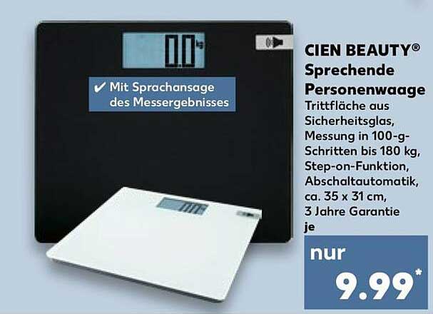 CIEN BEAUTY® Sprechende Personenwaage