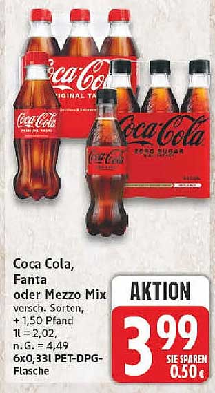 Coca Cola, Fanta oder Mezzo Mix