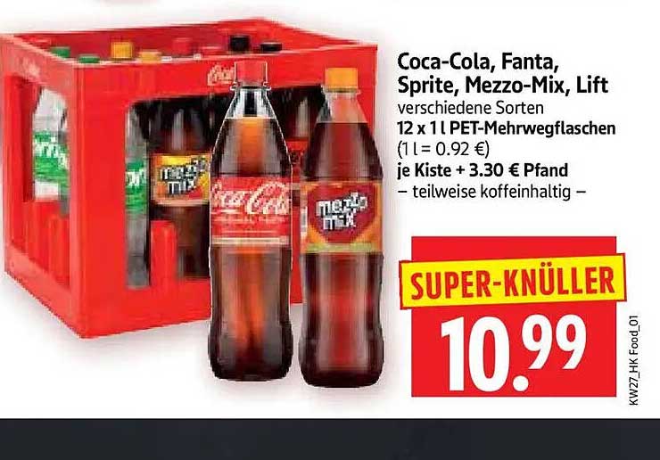 Coca-Cola, Fanta, Sprite, Mezzo-Mix, Lift