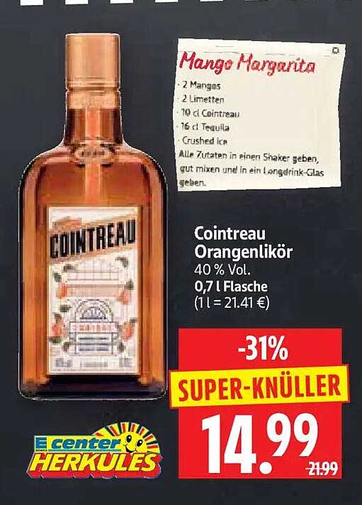 Cointreau Orangenlikör 40 % Vol. 0,7 l Flasche