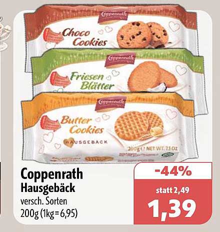 Coppenrath Hausgebäck versch. Sorten 200g (1kg=6,95)