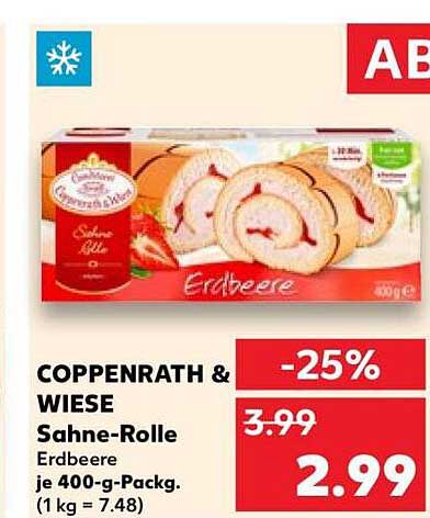 COPPENRATH & WIESE Sahne-Rolle Erdbeere je 400-g-Packg. (1 kg = 7.48)