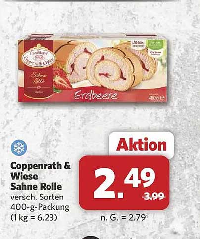 Coppenrath & Wiese Sahne Rolle versch. Sorten 400-g-Packung (1 kg = 6.23)