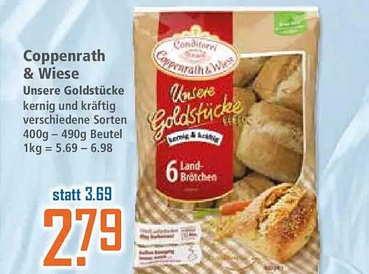 Coppenrath & Wiese Unsere Goldstücke kernig und kräftig verschiedene Sorten 400g - 490g Beutel 1kg = 5.69 - 6.98