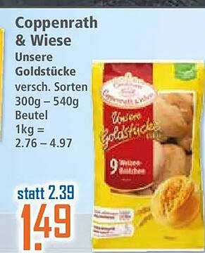 Coppenrath & Wiese Unsere Goldstücke versch. Sorten 300g – 540g Beutel 1kg = 2.76 – 4.97