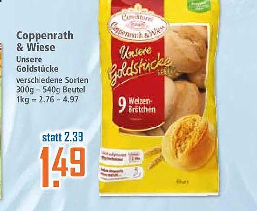 Coppenrath & Wiese Unsere Goldstücke verschiedene Sorten 300g – 540g Beutel 1kg = 2.76 – 4.97