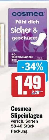 Cosmea Slipeinlagen verschieden. Sorten 58-40 Stück Packung