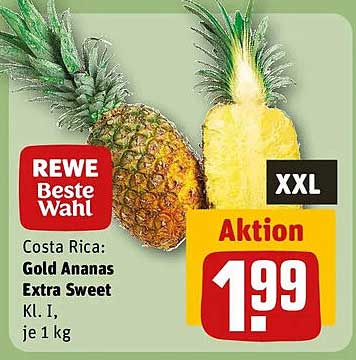 Costa Rica: Gold Ananas Extra Sweet Kl. I, je 1 kg