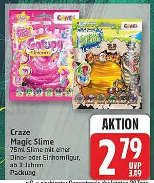 Craze Magic Slime 75ml Slime mit einer Dino- oder Einhornfigur, ab 3 Jahren, Packung