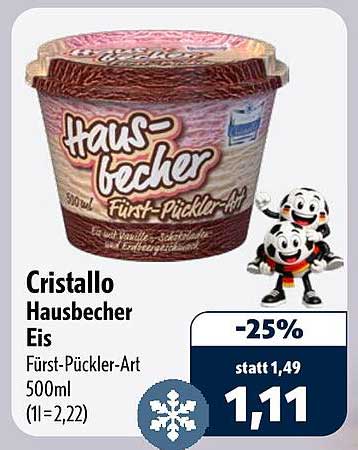 Cristallo Hausbecher Eis Fürst-Pückler-Art 500ml (1l=2,22)