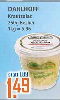 DAHLHOFF Krautsalat 250g Becher 1kg = 5.96
