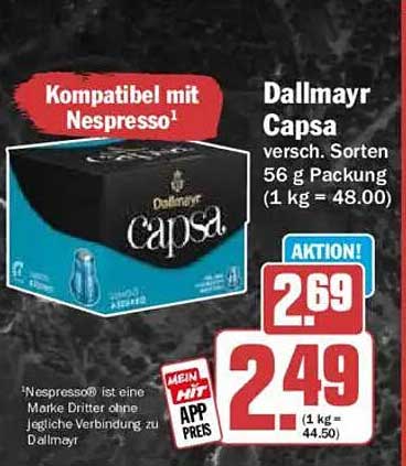 Dallmayr Capsa versch. Sorten 56 g Packung