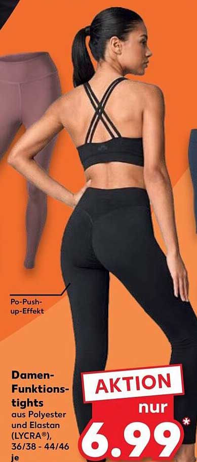Damen-Funktions-tights aus Polyester und Elastan (LYCRA®), 36/38 - 44/46 je