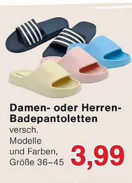 Damen- oder Herren-Badepantoletten