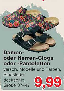 Damen- oder Herren-Clogs oder -Pantolette