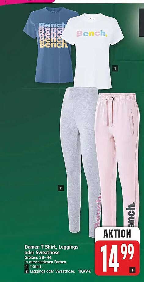 Damen T-Shirt, Leggings oder Sweathose