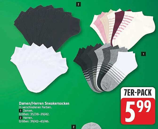 Damen/Herren Sneakersocken