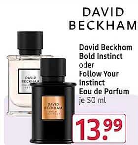 David Beckham Bold Instinct oder Follow Your Instinct Eau de Parfum je 50 ml