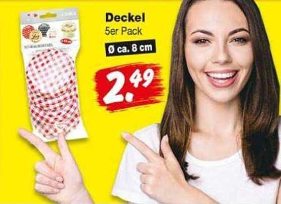 Deckel 5er Pack Ø ca. 8 cm