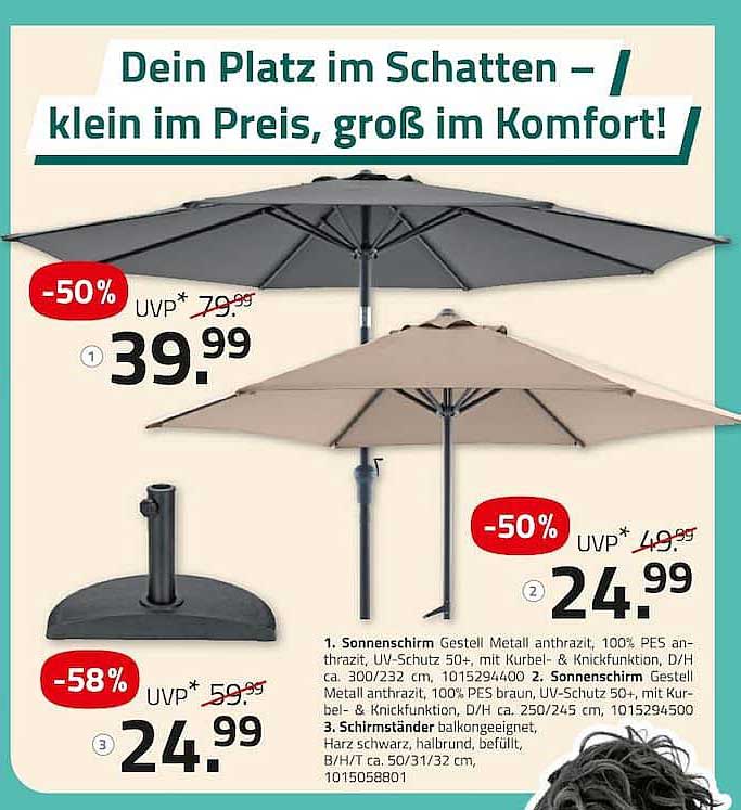 Dein Platz im Schatten – / klein im Preis, groß im Komfort! /