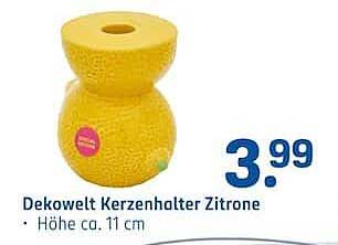 Dekowelt Kerzenhalter Zitrone