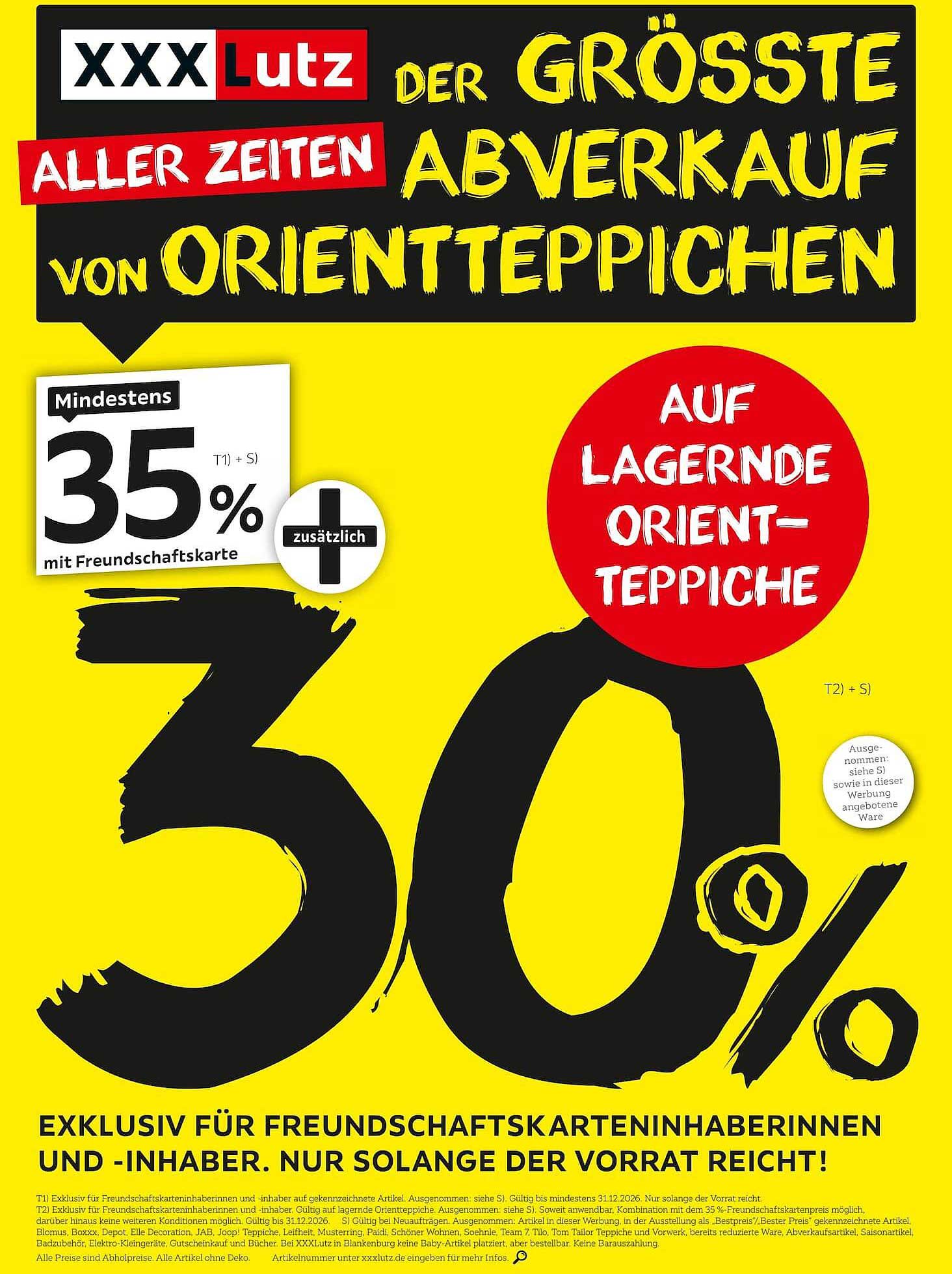 DER GRÖSSTE ABVERKAUF VON ORIENTTEPPICHEN