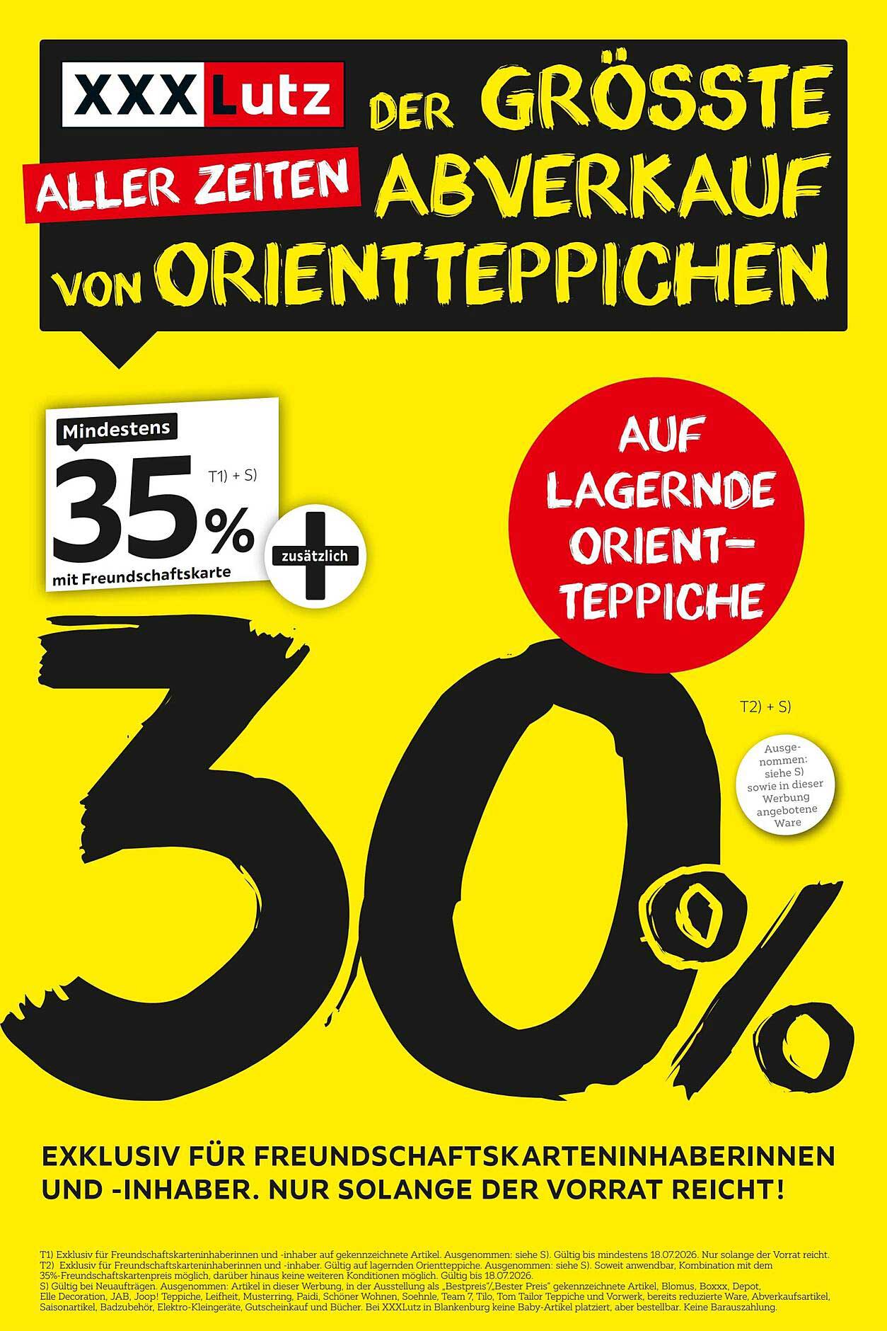 DER GRÖSSTE ALLER ZEITEN ABVERKAUF VON ORIENTTEPPICHEN