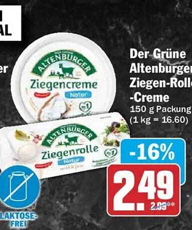 Der Grüne Altenburger Ziegen-Rolle-Creme