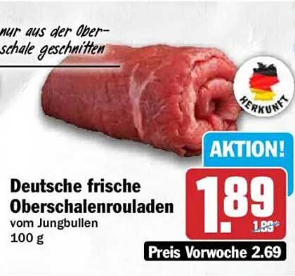 Deutsche frische Oberschalenrouladen