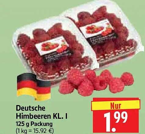 Deutsche Himbeeren Kl. I