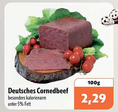 Deutsches Cornedbeef besonders kalorienarm unter 5% Fett
