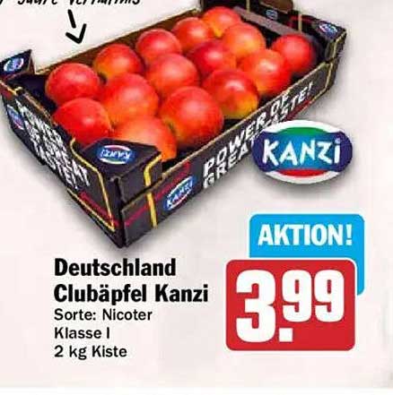 Deutschland Clubäpfel Kanzi Sorte: Nicoter Klasse I 2 kg Kiste