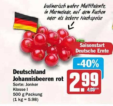 Deutschland Johannisbeeren rot