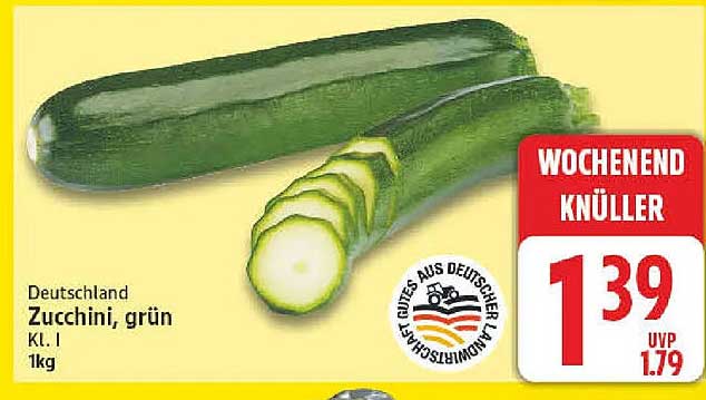Deutschland Zucchini, grün Kl. I 1kg