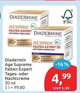 Diadermin Age Supreme Falten Expert Tages- oder Nachtcreme 50 ml