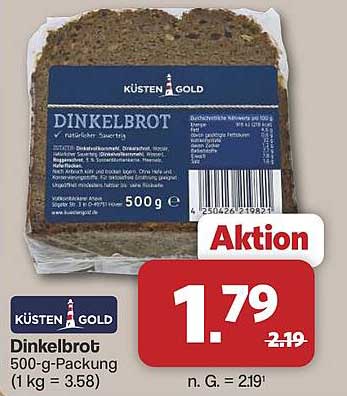 Dinkelbrot 500-g-Packung (1 kg = 3.58)