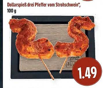 Dollarspieß drei Pfeffer vom Strohschwein*, 100 g