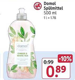 Domol Spülmittel 500 ml 1 l = 1,78