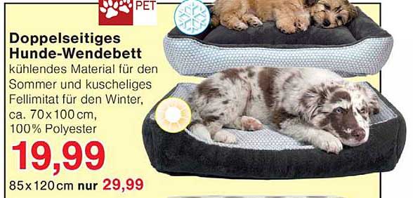 Doppelseitiges Hunde-Wendebett