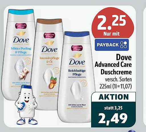 Dove Advanced Care Duschcreme versch. Sorten 225ml