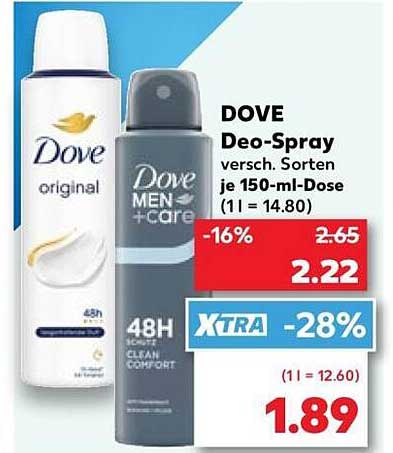DOVE Deo-Spray versch. Sorten